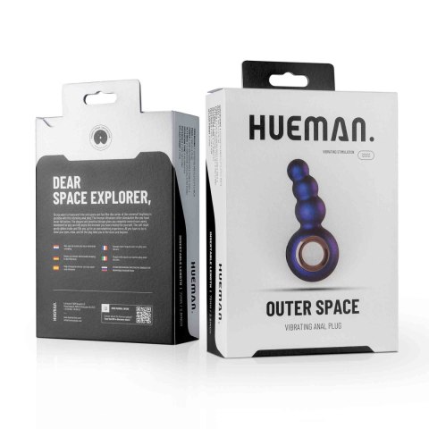 Wibrujący korek analny Hueman Outer Space fioletowy USB