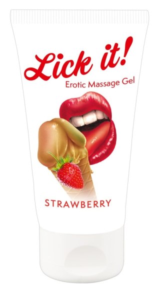 Żel do masażu Lick it! truskawkowy 50 ml