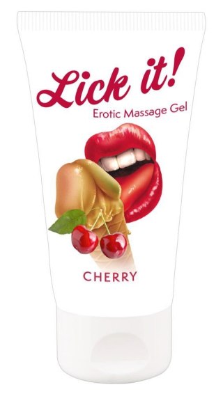 Żel do masażu erotycznego Lick it! wiśniowy wegański 50 ml