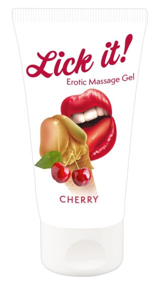 Żel do masażu erotycznego Lick it! wiśniowy wegański 50 ml