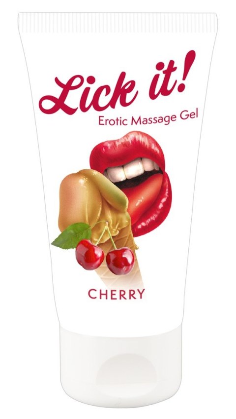 Żel do masażu erotycznego Lick it! wiśniowy wegański 50 ml