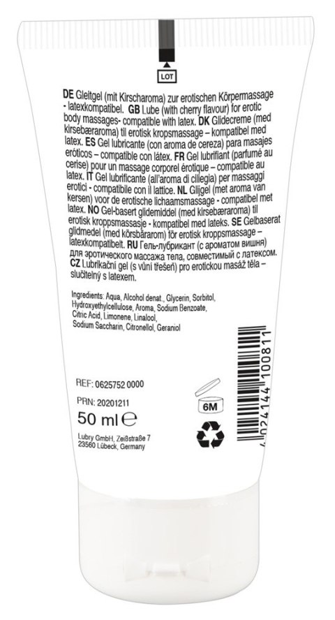 Żel do masażu erotycznego Lick it! wiśniowy wegański 50 ml