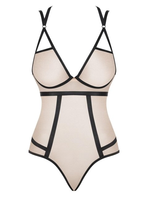 Body erotyczne Obsessive Nudelia beżowe S/M