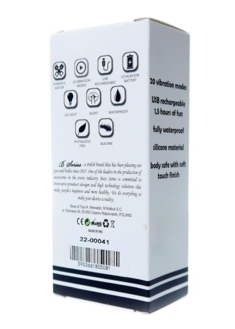 Mini stymulator łechtaczki USB 20 funkcji czarny B Series Magic