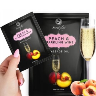 Olejek do masażu brzoskwinia i wino musujące Secret Play 10 ml