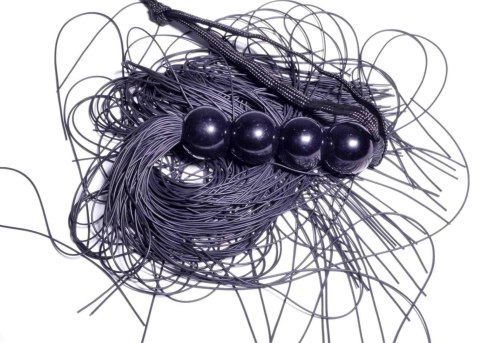 Pejcz silikonowy Fetish B Series czarny 36 cm