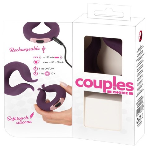 Pierścień erekcyjny wibrujący Couples Choice dwa silniki silikonowy USB