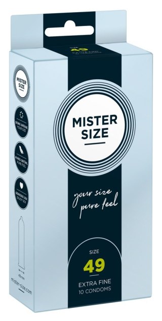 Prezerwatywy Mister Size 49 mm cienkie wegańskie 10 sztuk