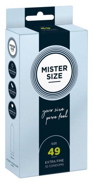 Prezerwatywy Mister Size 49 mm cienkie wegańskie 10 sztuk