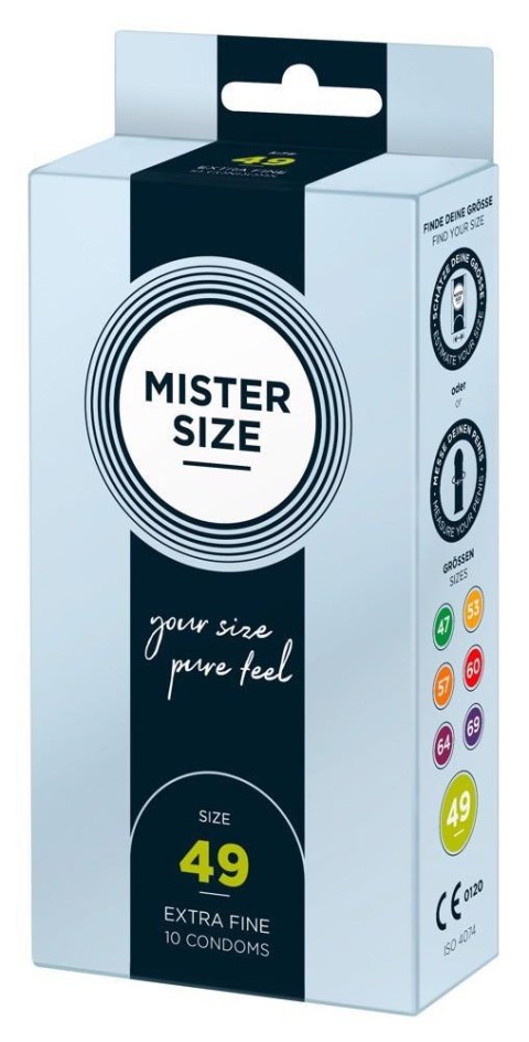 Prezerwatywy Mister Size 49 mm cienkie wegańskie 10 sztuk