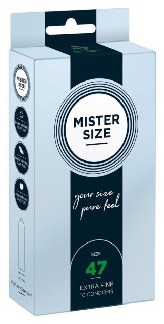 Prezerwatywy cienkie Mister Size 47 mm wegańskie 10 szt.