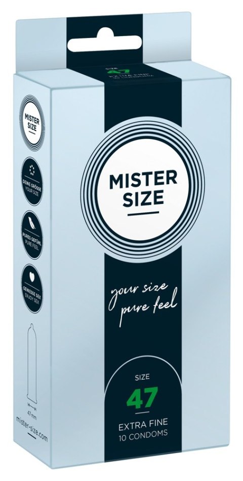 Prezerwatywy cienkie Mister Size 47 mm wegańskie 10 szt.