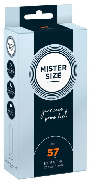 Prezerwatywy ultracienkie Mister Size 57mm wegańskie 10 szt