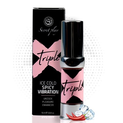 Żel Triple X 3w1 unisex chłodzący rozgrzewający wibrujący Secret Play 15ml