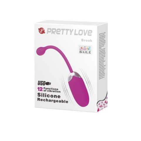 Bezprzewodowe wibrujące jajko Pretty Love Brook 12 funkcji silikonowe