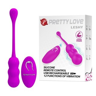 Bezprzewodowe wibrujące jajko Pretty Love Leshy silikonowe z pilotem