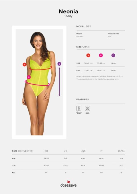 Body Neonia Obsessive żółty S/M
