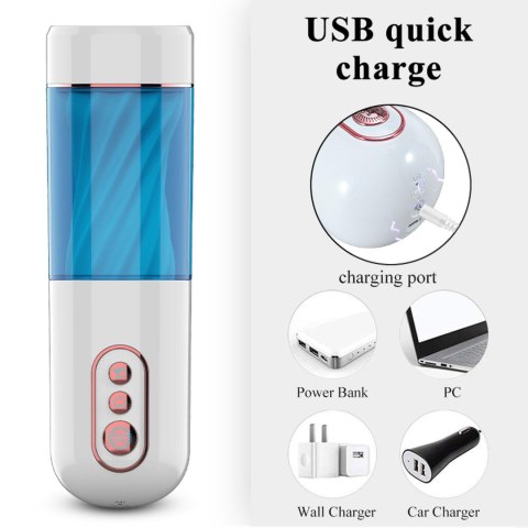 Masturbator wibrujący z ssaniem B Series Fox USB