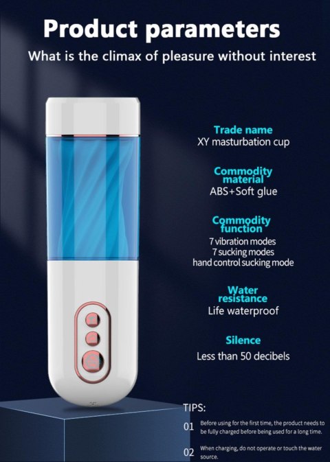 Masturbator wibrujący z ssaniem B Series Fox USB