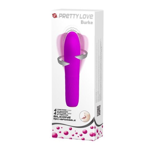 Mini wibrator obrotowy Pretty Love Burke silikonowy ładowalny