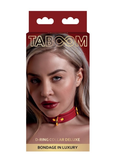 Obroża Taboom D Ring Deluxe czerwona 43 cm
