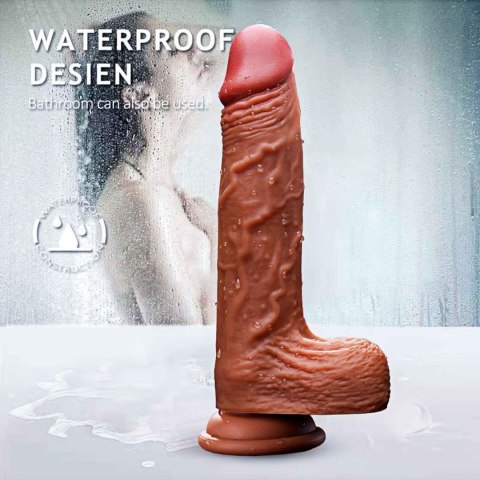 Realistyczny wibrator Fox rotacyjny teleskopowy z ogrzewaniem 21cm USB