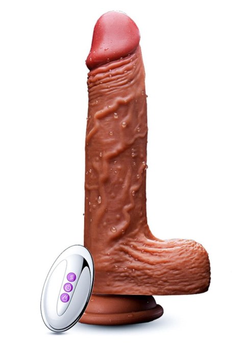 Realistyczny wibrator Fox rotacyjny teleskopowy z ogrzewaniem 21cm USB
