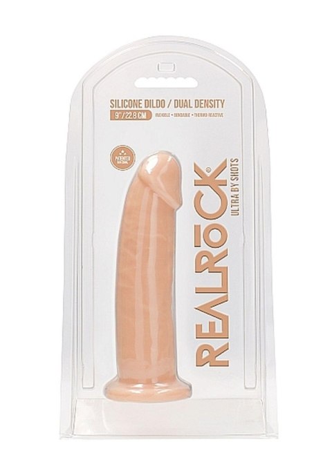 Dildo silikonowe RealRock bez jąder 22,8 cm cieliste