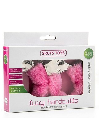 Kajdanki futrzane ShotsToys różowe