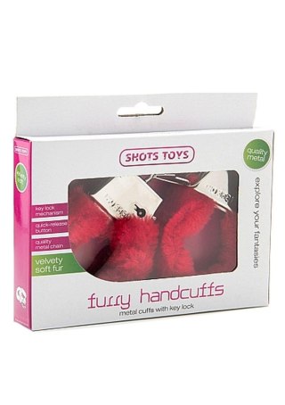 Kajdanki futrzane czerwone ShotsToys