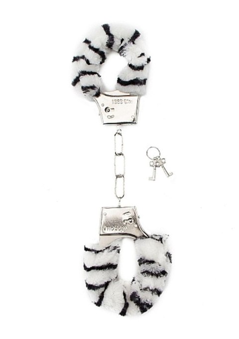 Kajdanki futrzane zebra ShotsToys