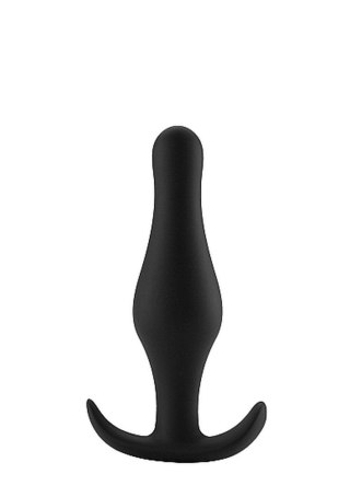 Korek analny z rączką ShotsToys silikonowy mały czarny 9 5 cm