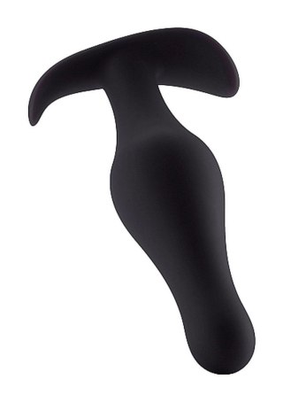 Korek analny z rączką ShotsToys silikonowy mały czarny 9 5 cm