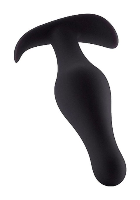 Korek analny z rączką ShotsToys silikonowy mały czarny 9 5 cm
