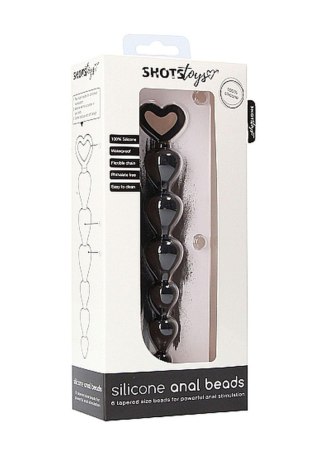 Kuleczki analne silikonowe ShotsToys czarne 15 cm