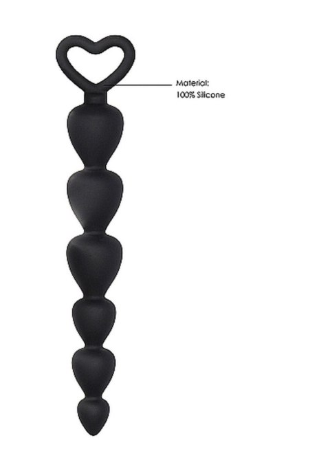 Kuleczki analne silikonowe ShotsToys czarne 15 cm