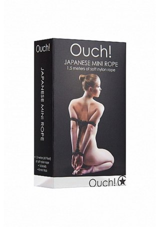 Lina bondage Ouch Japanese Mini czarna 1 5 m nylon