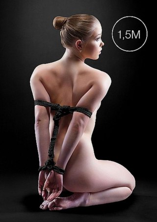 Lina bondage Ouch Japanese Mini czarna 1 5 m nylon
