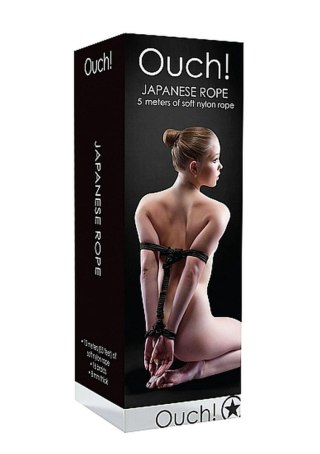 Lina bondage Ouch! nylonowa czarna 5 m