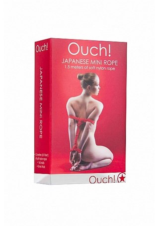 Lina bondage Ouch! nylonowa czerwona 1,5 m