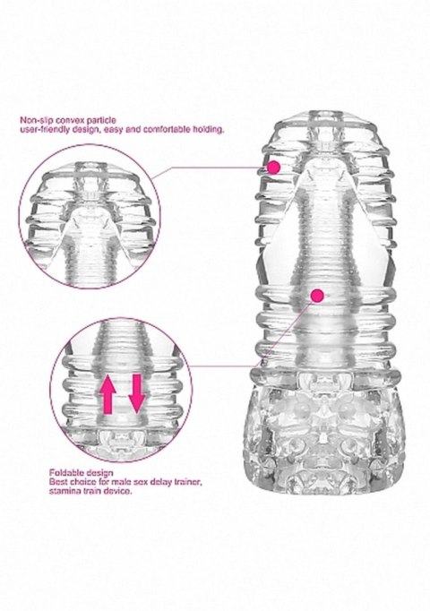 Masturbator Sono 68 przezroczysty 15 cm TPE