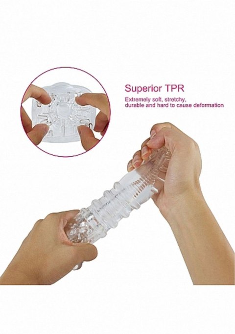 Masturbator Sono 68 przezroczysty 15 cm TPE