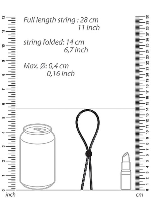 Pierścień erekcyjny silikonowy ShotsToys regulowany czarny