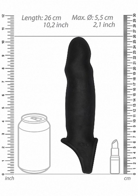 Przedłużka na penisa Sono No.17 czarna 26 cm