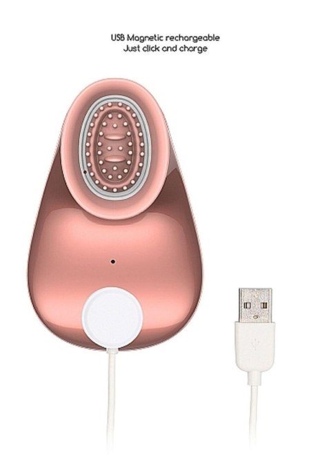 Ssący wibrujący stymulator łechtaczki Innovation Twitch różowy USB