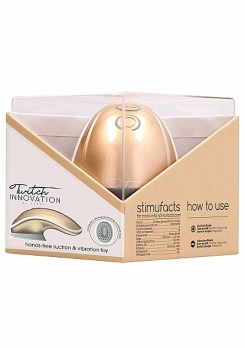 Stymulator łechtaczki ssący wibrujący Innovation złoty USB
