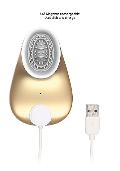 Stymulator łechtaczki ssący wibrujący Innovation złoty USB