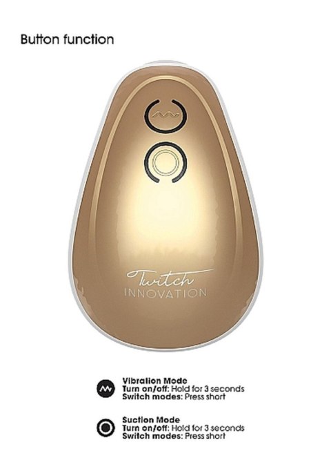Stymulator łechtaczki ssący wibrujący Innovation złoty USB
