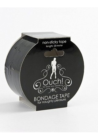 Taśma bondage nieprzylepna Ouch! czarna 20m