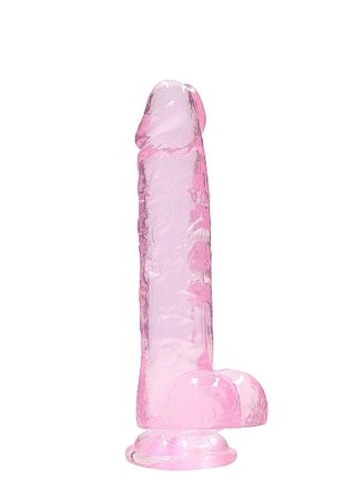 Dildo realistyczne z jądrami RealRock różowe 20 cm